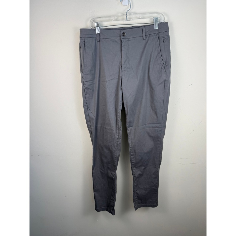 Birddogs Lined Golf Pants Mens 34x32 Gray Performance Chino Trousers Stretch